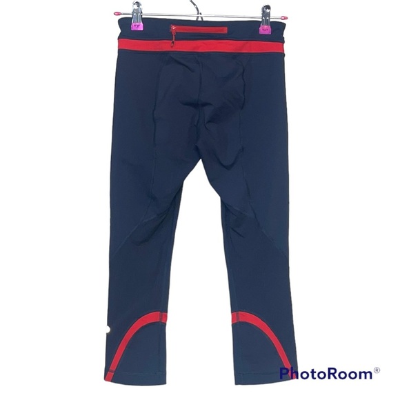 LULULEMON x SOULCYCLE Run: Inspire Crop II Black, Red size 6 - Picture 2 of 3
